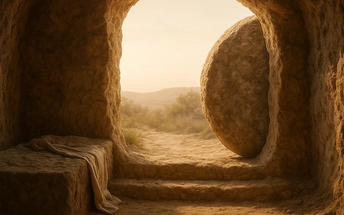 Empty tomb representing the resurrection of Jesus Christ
